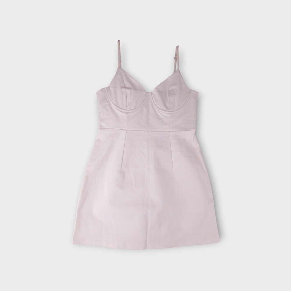 Princess Polly Novella White Bustier Mini Dress Size 10 Structured Corset A-Line